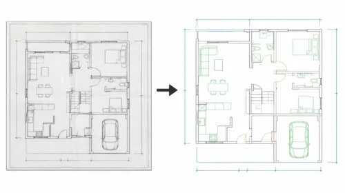 Precise PDF or Image to AutoCAD DWG Conversion with Clean and Editable Drawings